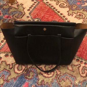 Authentic Tory Burch Black Leather Tote
